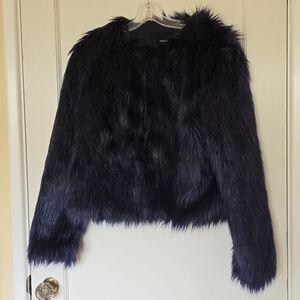 Forever 21 Navy Teddy Jacket